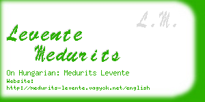 levente medurits business card